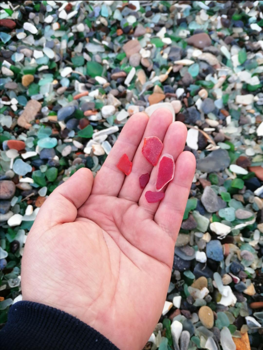 Rare red sea glass r/seaglass