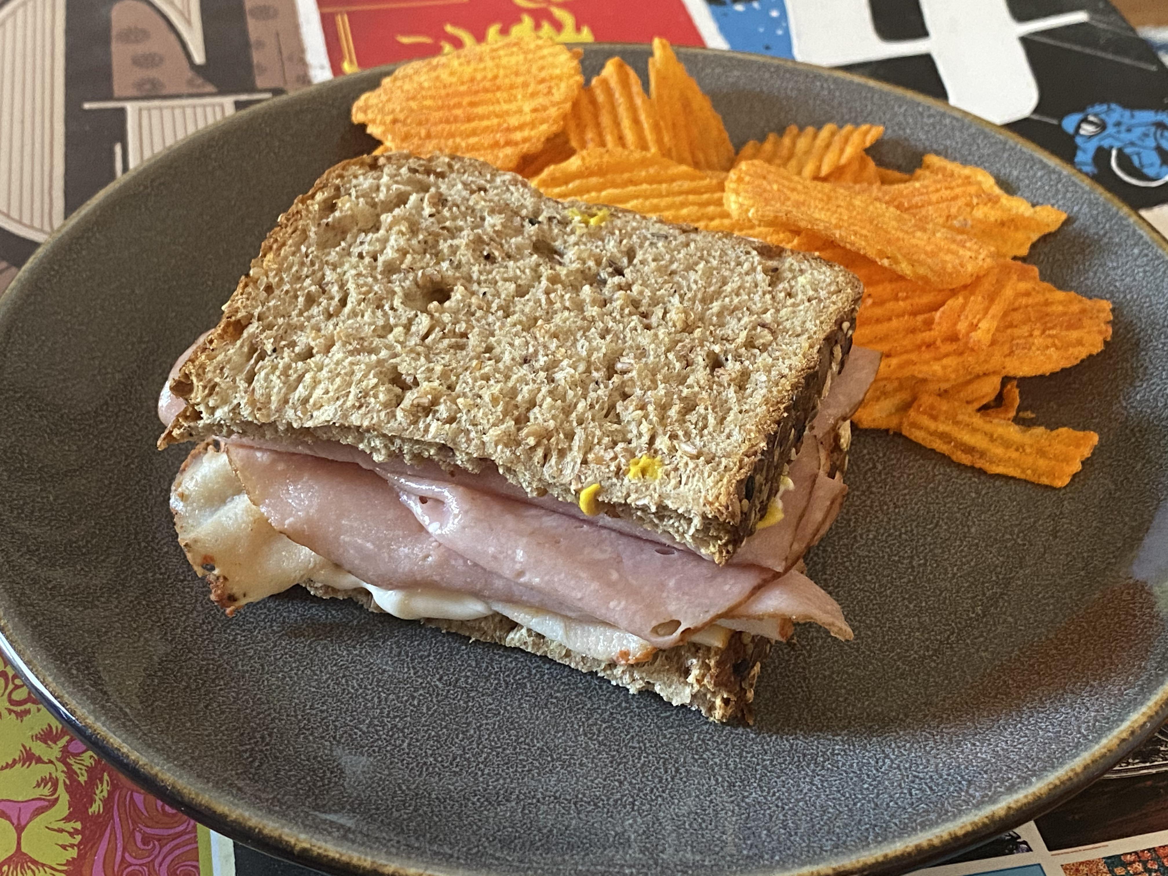 Simple turkey, ham, mayo and yellow mustard. r/eatsandwiches