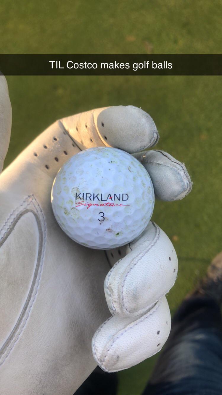 Found a Costco golf ball out on the course today. Didn’t know they had