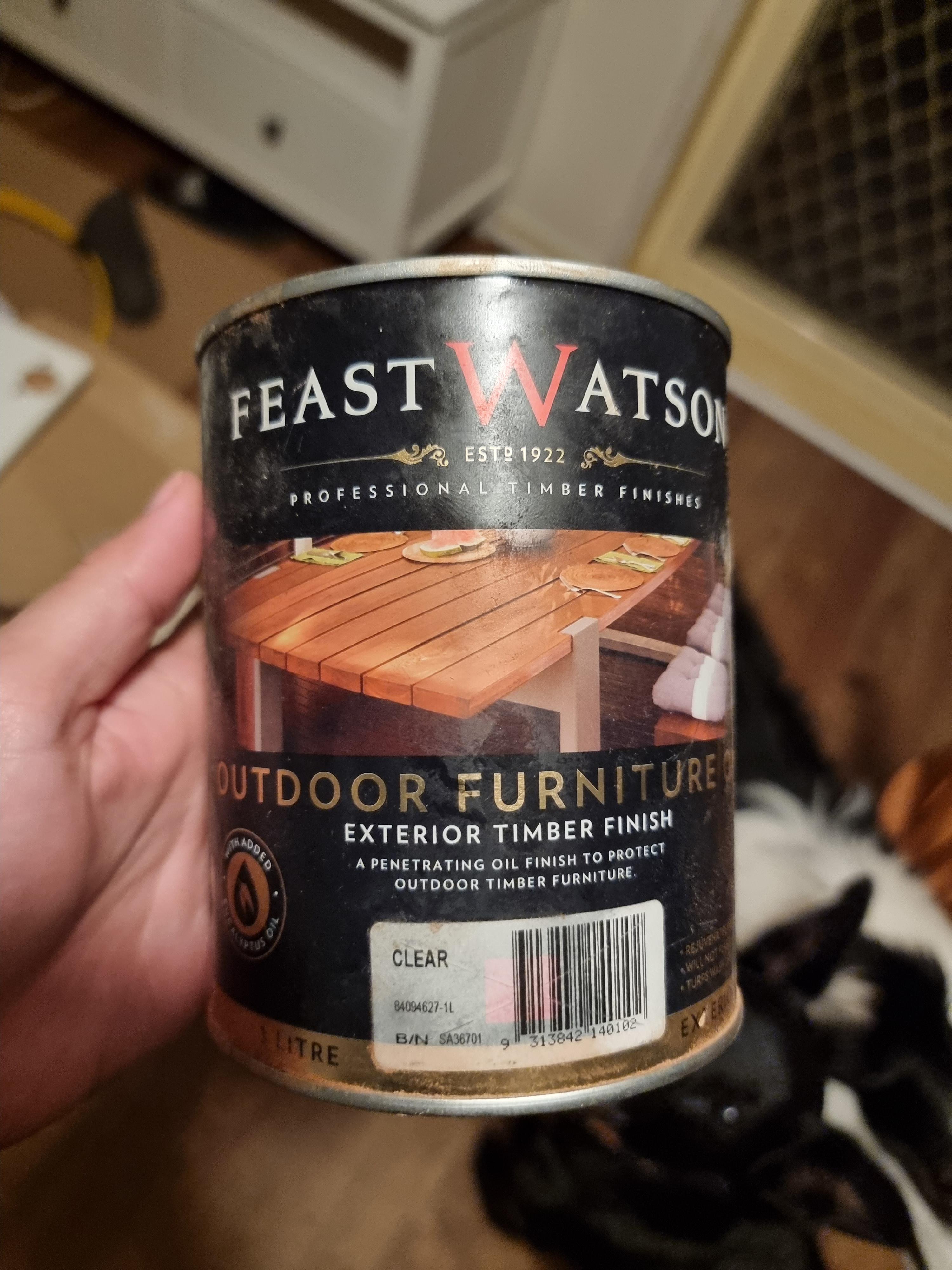 Outdoor decking oil used on our bench top by a carpenter r/Renovations