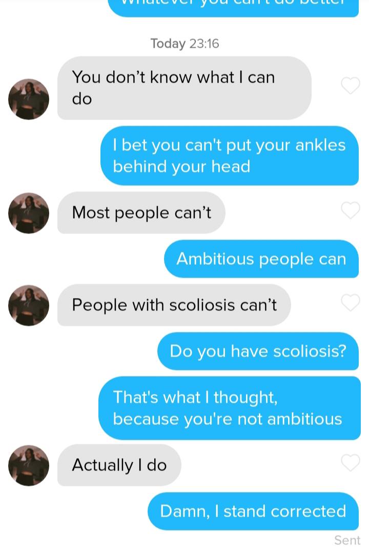 "I stand corrected" r/Tinder