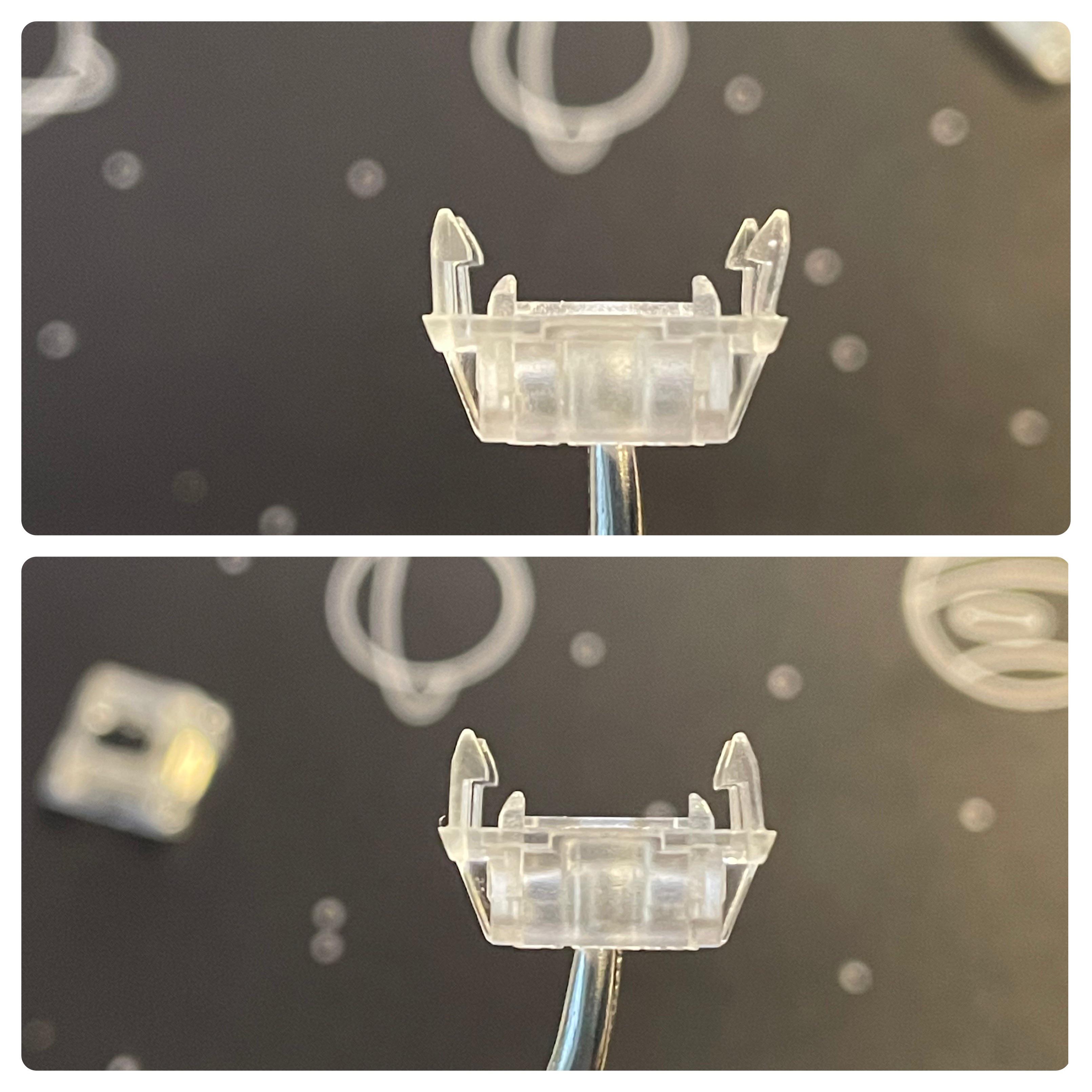 Switch openers can contribute to housing wobble. The top housing clips