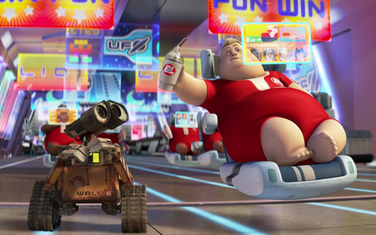 Watching WallE with the kids. Who else feels like one of these dudes