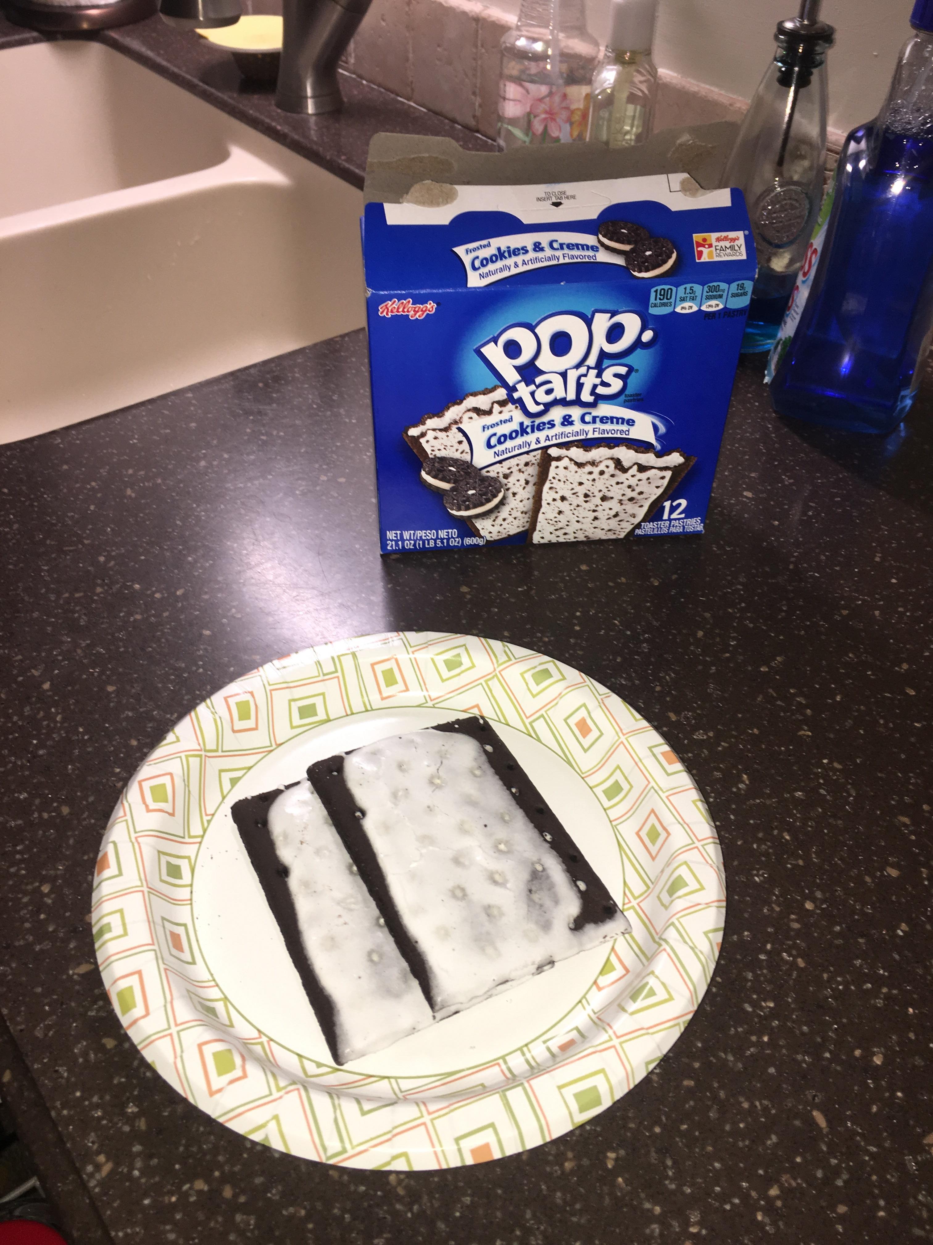 My cookies and cream pop tarts came with out the cookies r