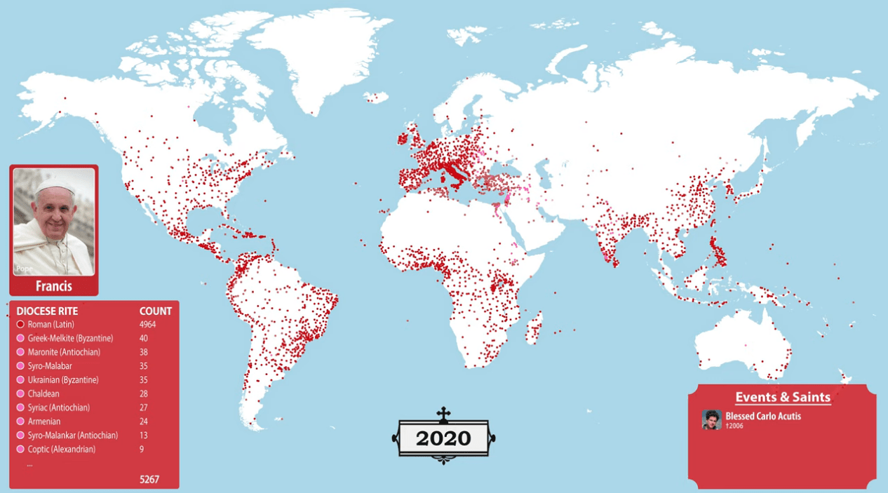 Map of every Catholic Diocese r/MapPorn
