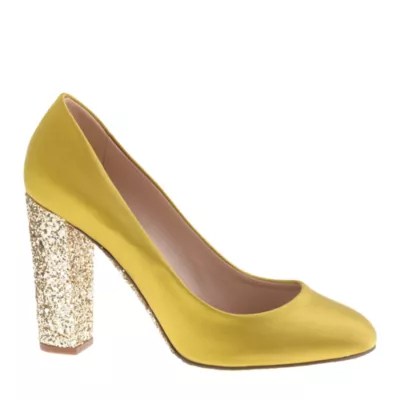 Collection Etta satin glittersole pumps J.Crew