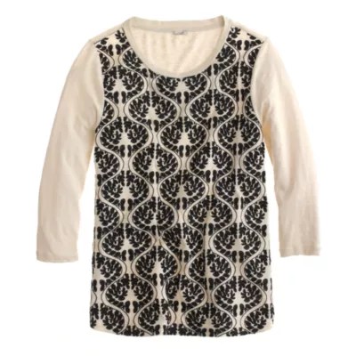 Embroideredfront tee J.Crew
