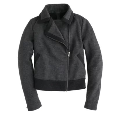 Stretch wool motorcycle jacket J.Crew