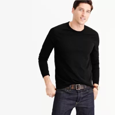 J.crew Men's Longsleeve Textured Cotton Tshirt only 14.99