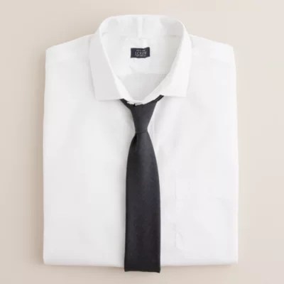 Spreadcollar dress shirt in white J.Crew