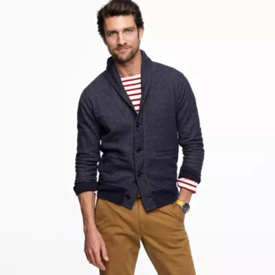 Vintage fleece shawlcollar cardigan J.Crew