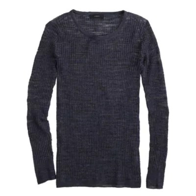 Linen ribknit sweater J.Crew