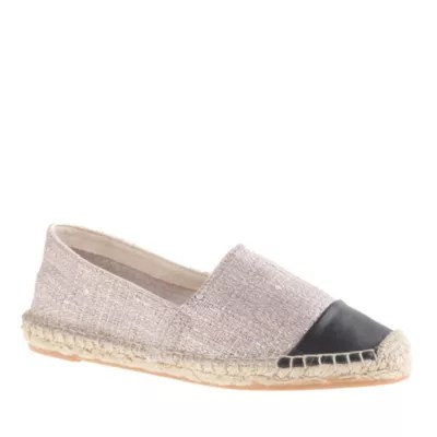 Shimmer cap toe espadrilles J.Crew