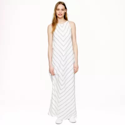 Tall linen chevron maxidress J.Crew