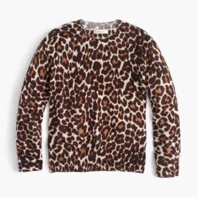 Girls' LeopardPrint Popover Sweater Girls' Sweaters J.Crew