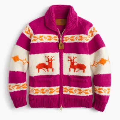 Canadian Sweater Company Reindeer Cardigan Sweater Women's Sweaters