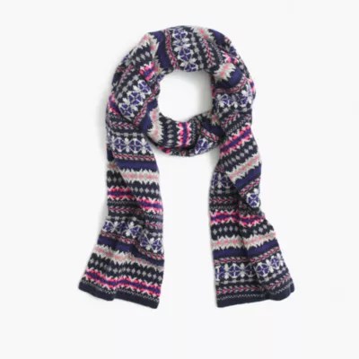 Merino Wool Scarf In Fair Isle Women's Scarves J.Crew