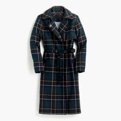 Collection Trench Coat In Tartan Women's Coats & Jackets J.Crew
