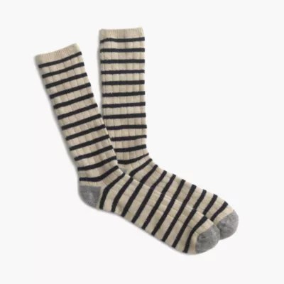 Italian Cashmere Striped Socks Men's Socks J.Crew