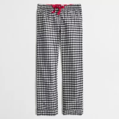 Factory flannel pajama pant in navy gingham FactoryWomen Pajamas