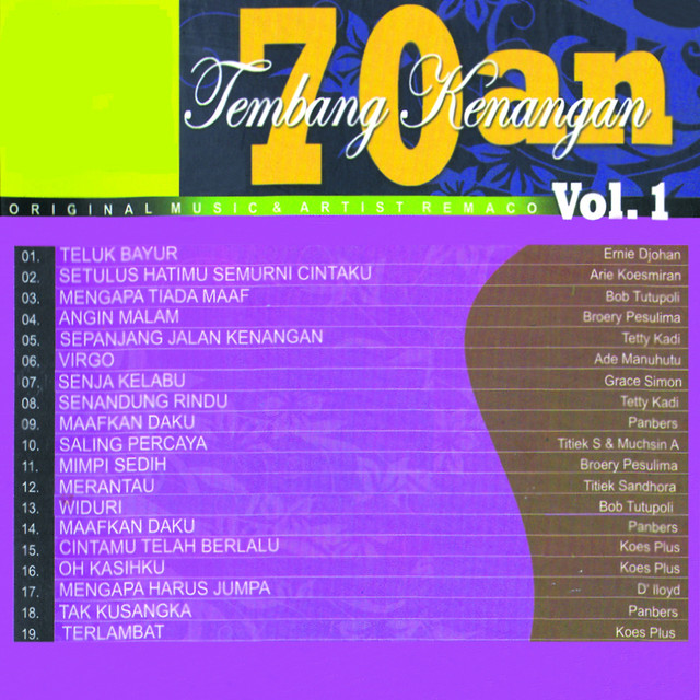 Tembang Kenangan 70an, Vol. 1 Compilation by Various Artists Spotify