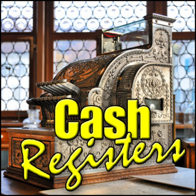 Cash Register, Antique Large Antique Brass Cash Register, Circa 1910