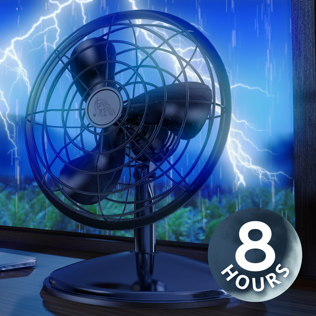 Fan Noise with Thunderstorm Sounds for Sleeping 8Hour Fan, Rain, & Thunder Ambience