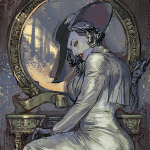 waiting for ms lady alcina dimitrescu while being draped naked on her