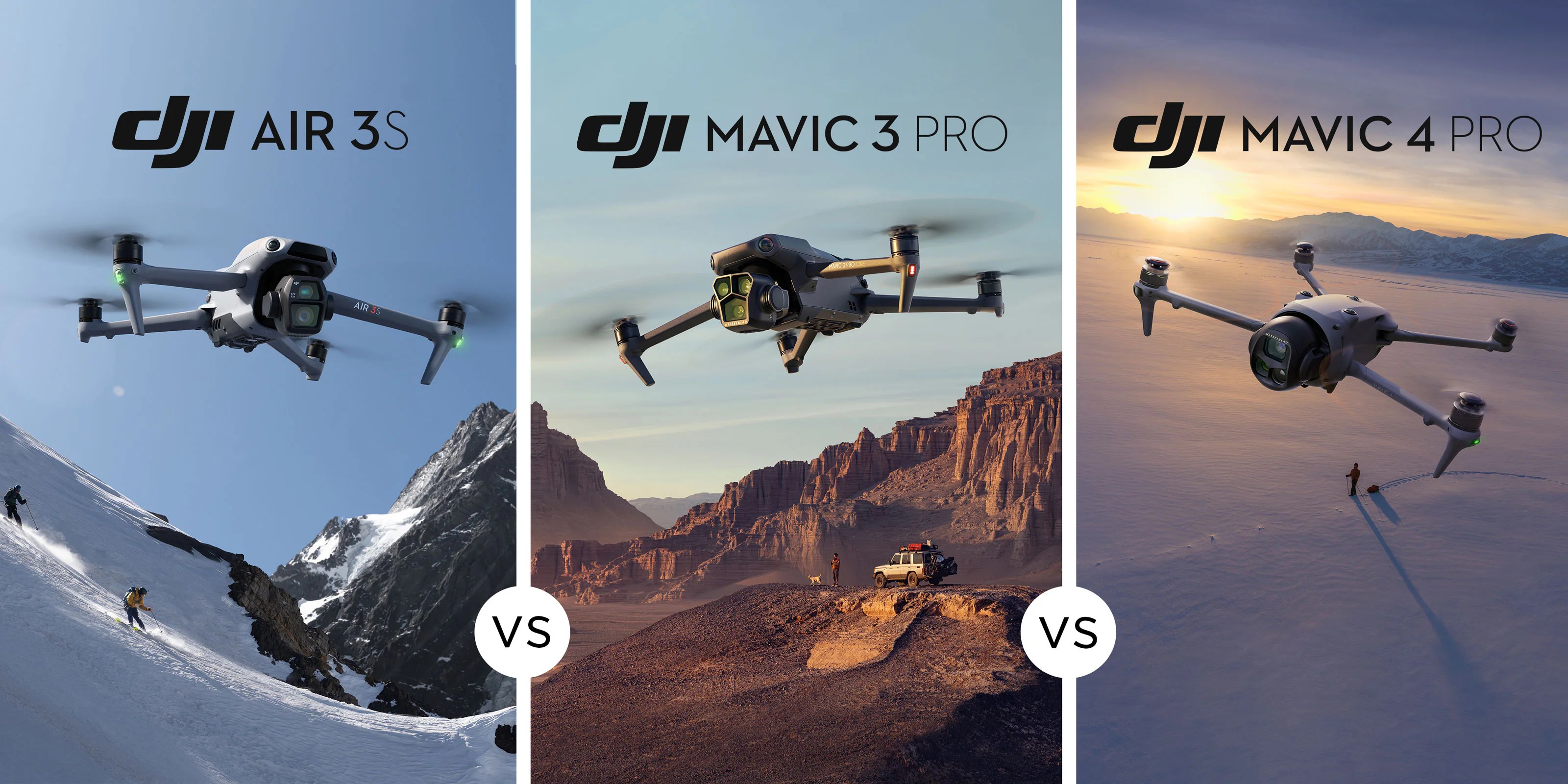 DJI Mavic 4 Pro Vs DJI Mavic 3 Pro Vs DJI Air 3S DrDrone.ca