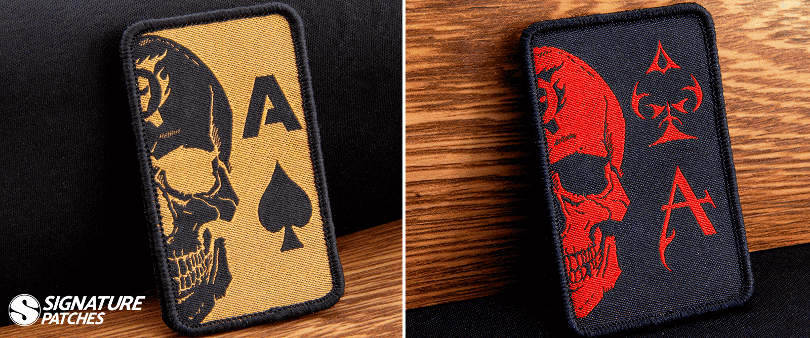 Ace of Spades Patches and Playing Card Patch Designs Signature Patches
