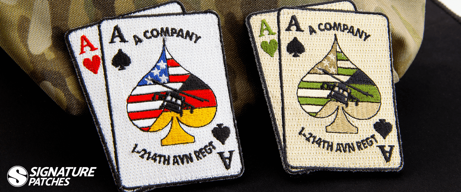 Ace of Spades Patches and Playing Card Patch Designs Signature Patches
