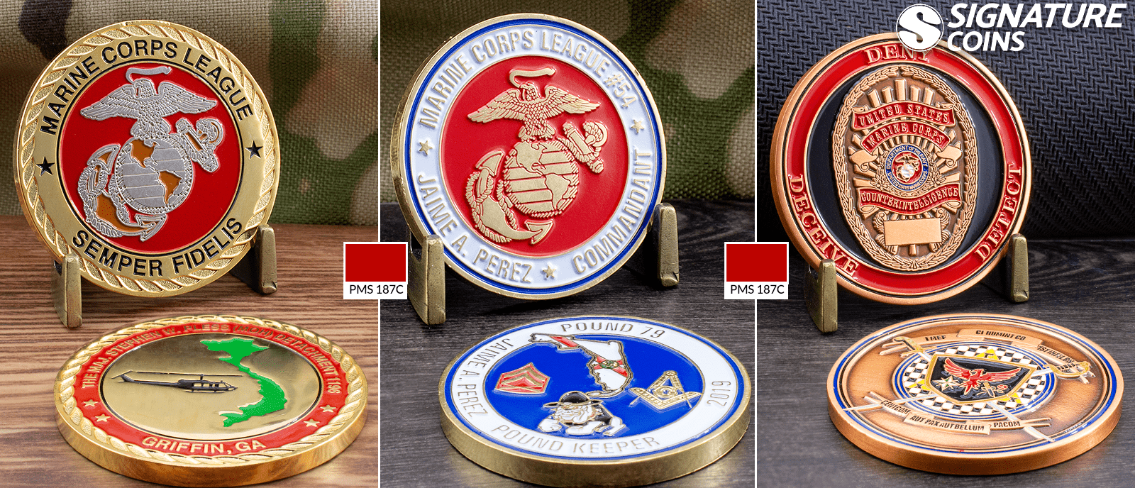 Custom Marine Corps Challenge Coins USMC Coins Signature Coins