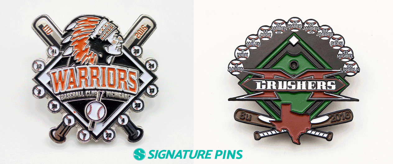 Custom Baseball Trading Pins Signature Pins
