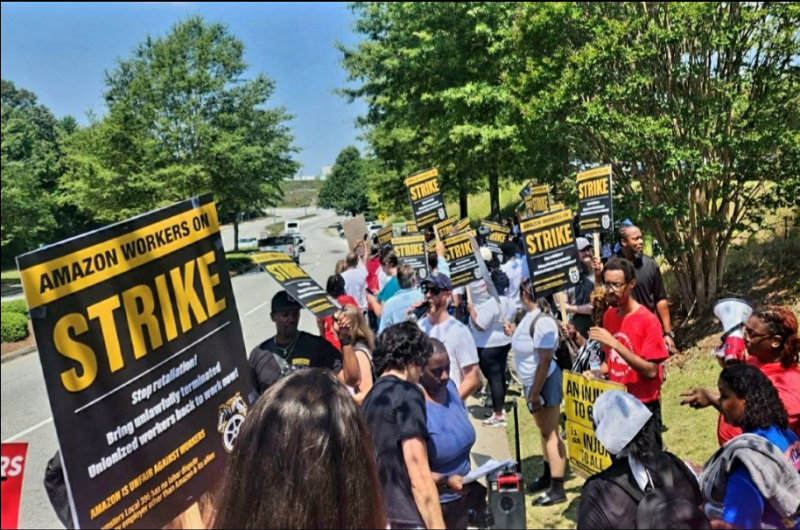 Striking Amazon drivers extend picket lines to Atlanta, GA — Fight Back! News