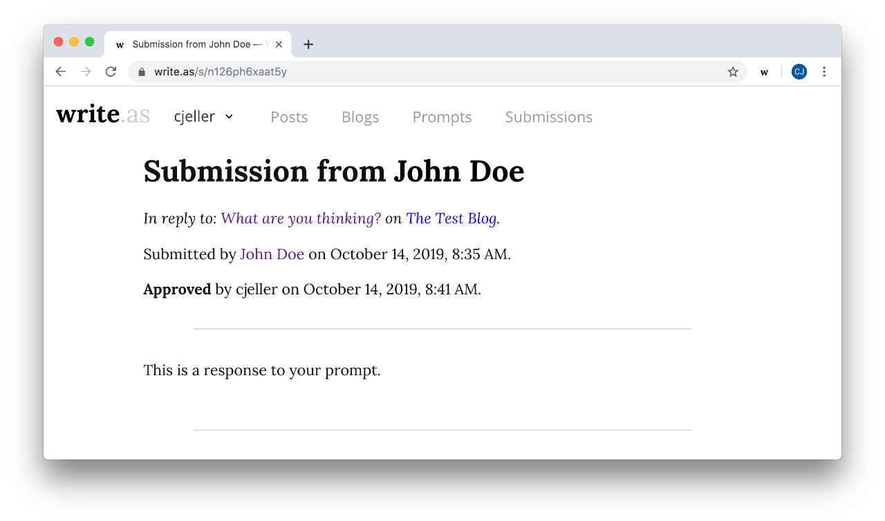 Accepting Submissions — How to Use Write.as