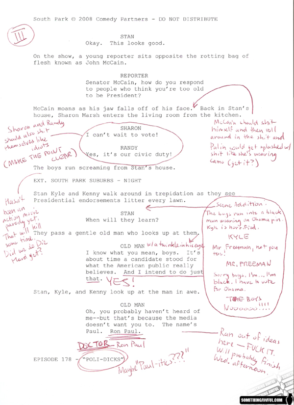 Leaked South Park Script