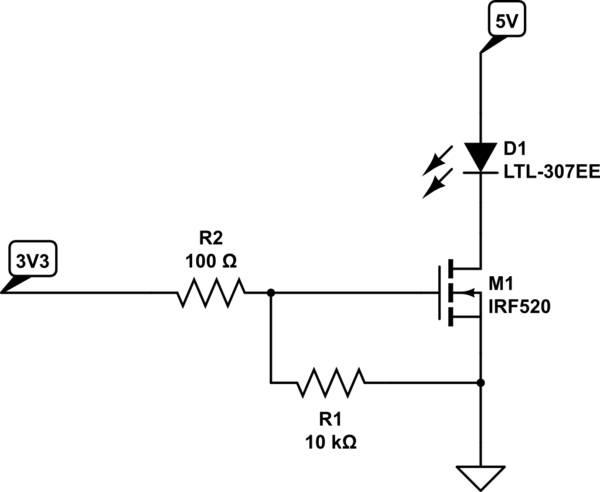 IRF520 MOSFET won't close when voltage is applied - Electrical