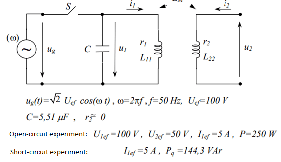Parameters of transformer: open-circuit test and short-circuit 