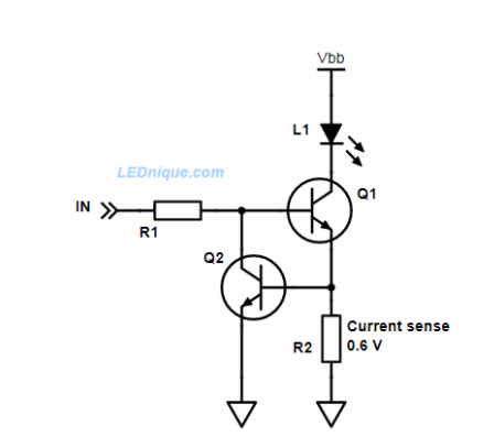 voltage - Constant current LED driver using transistors - Electrical