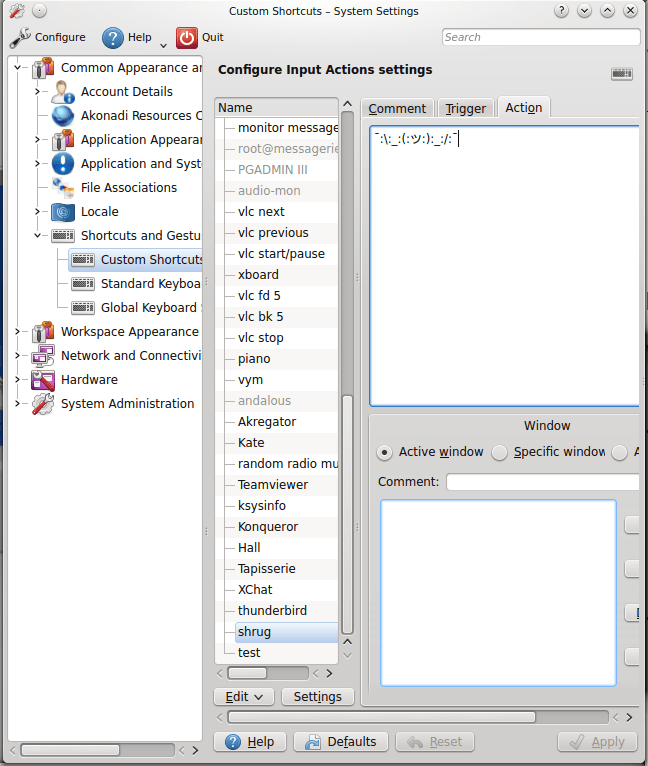 How to insert arbitrary unicode characters in kde keyboard shorctuts