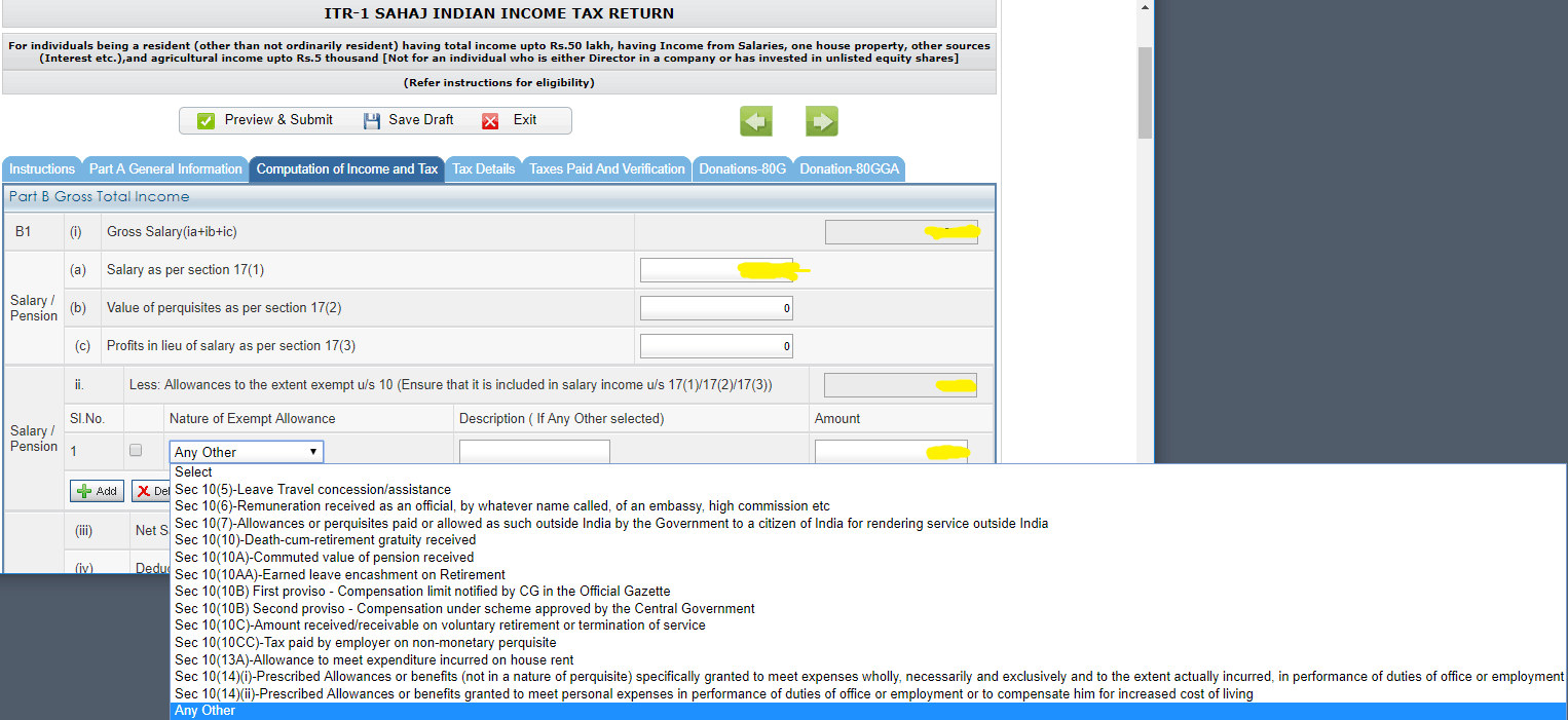 tax Nature of exempt allowance under section 10 Personal Finance & Money Stack Exchange