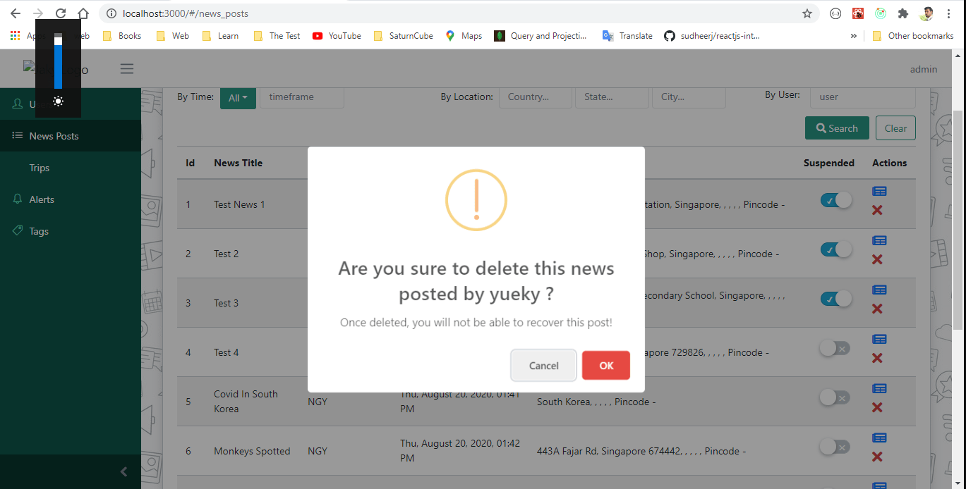 reactjs how to change size of button in sweet alert Stack Overflow
