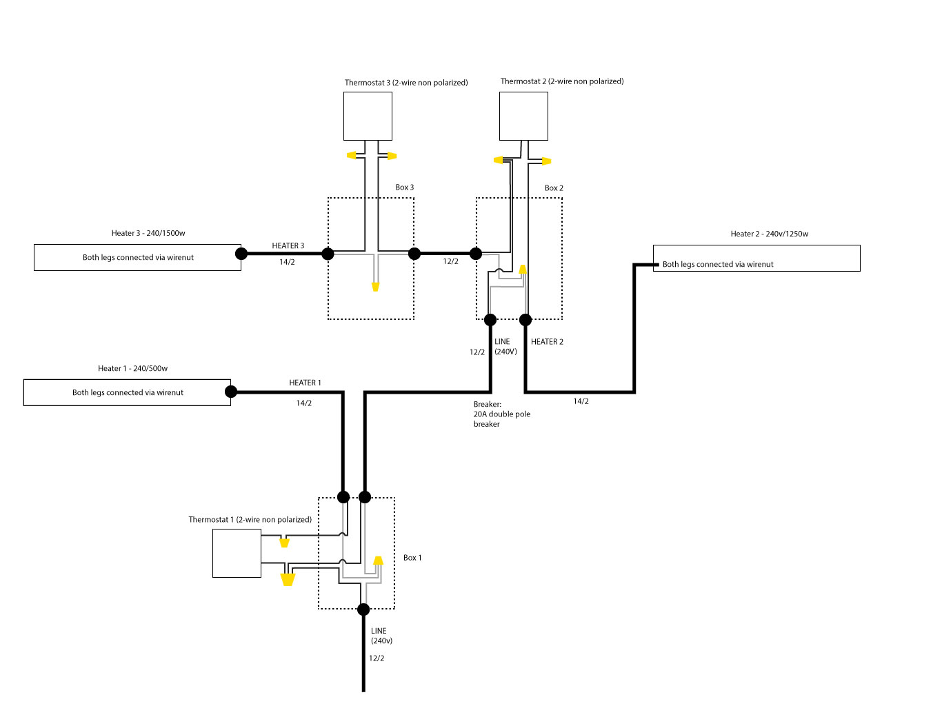 Baseboard Heater Thermostat Diagram