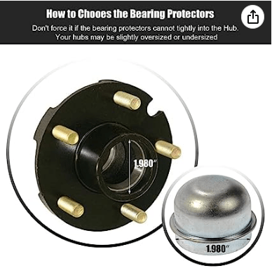 bearing - Trailer axle dust caps — Sizing - Motor Vehicle Maintenance