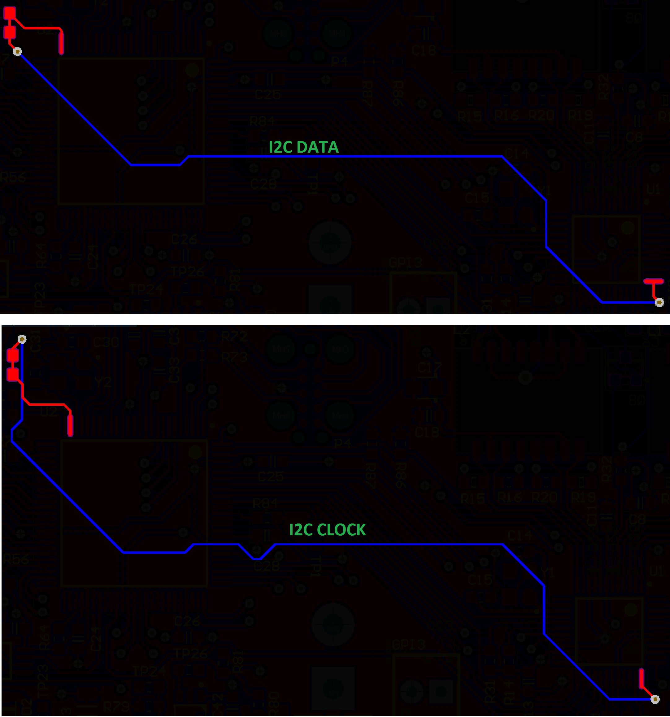 Reasons why an I2C bus requires a minimum value of capacitance on the