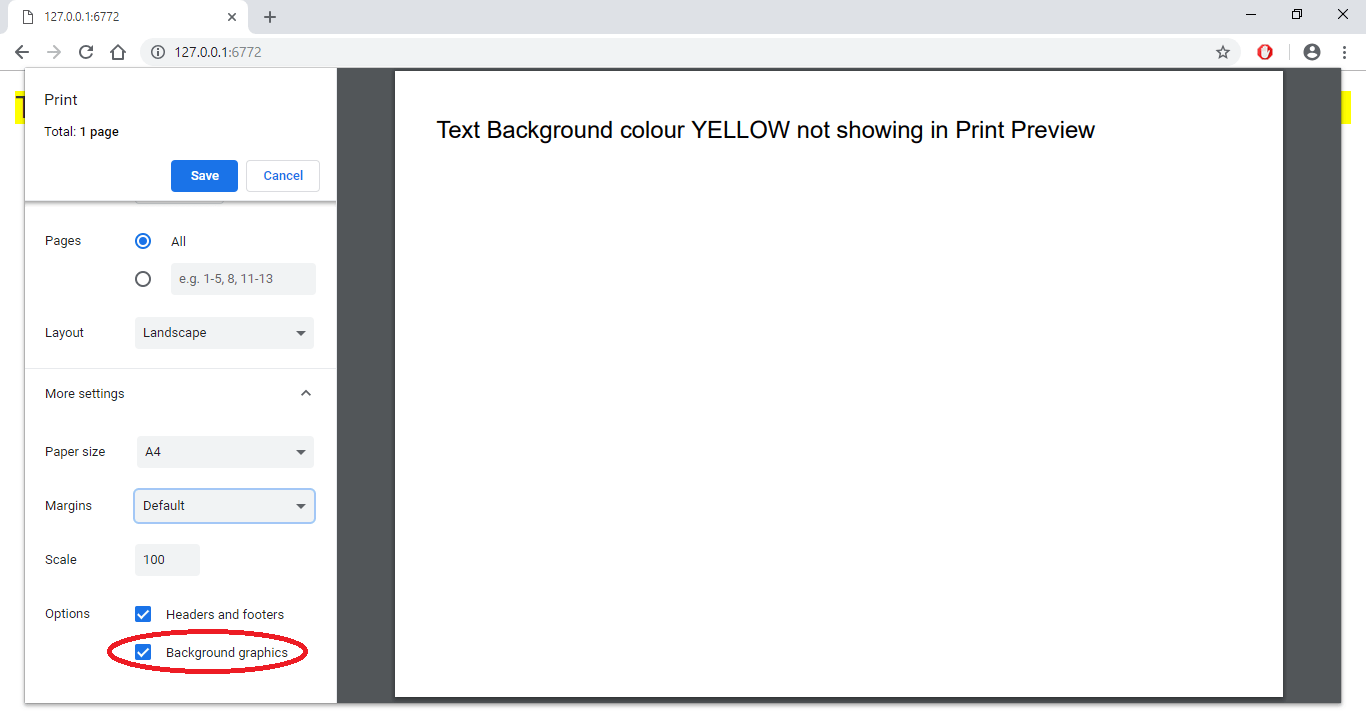 Background colour not coming in print preview of r shiny output Stack