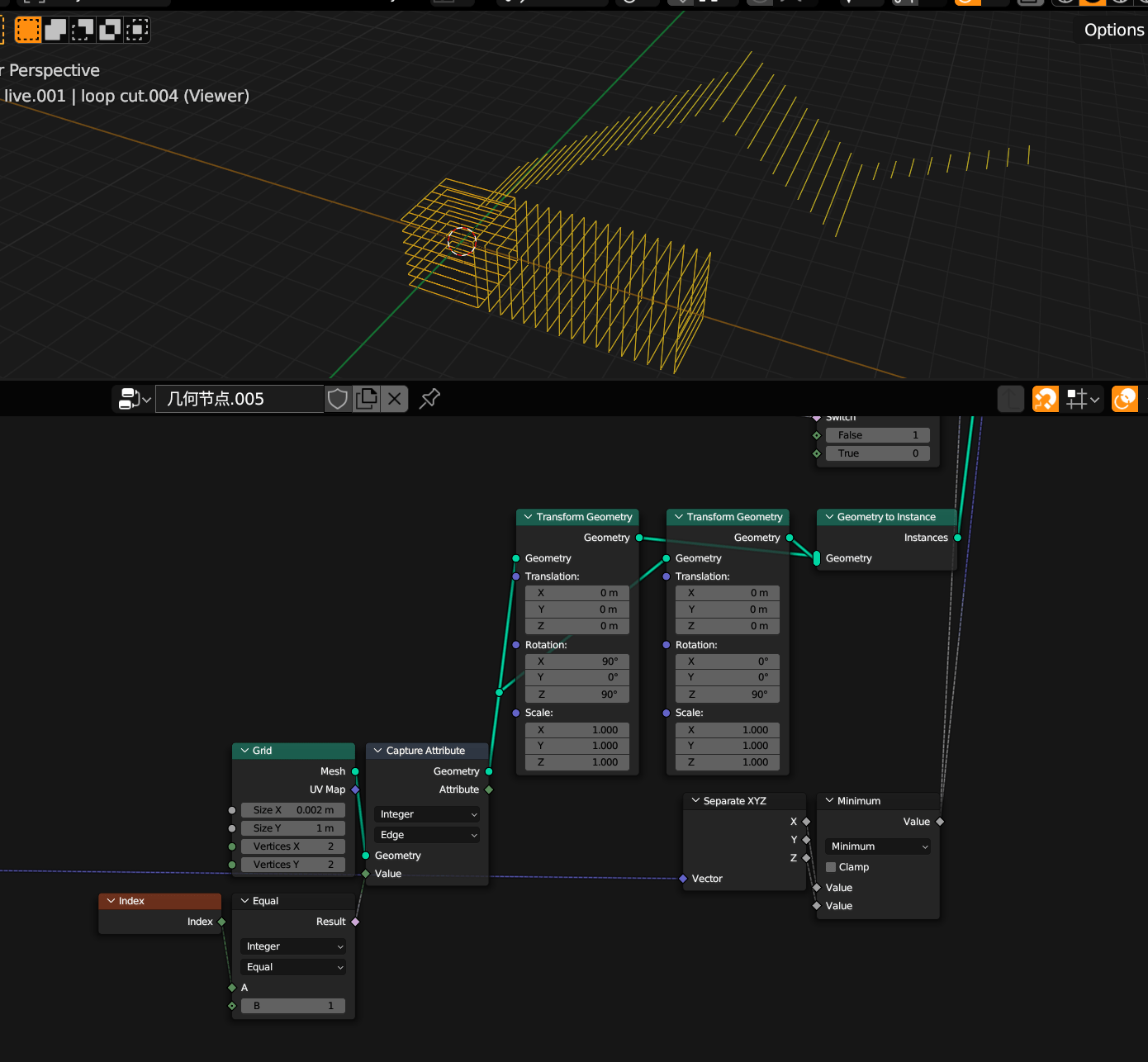 Can you use Geometry nodes to subdivide a face but only along certain