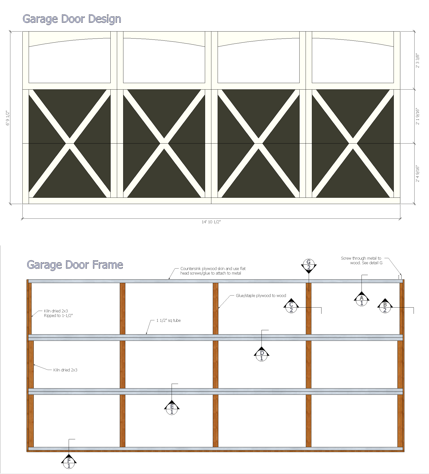 Building my own garage door are my plans going to work? Home