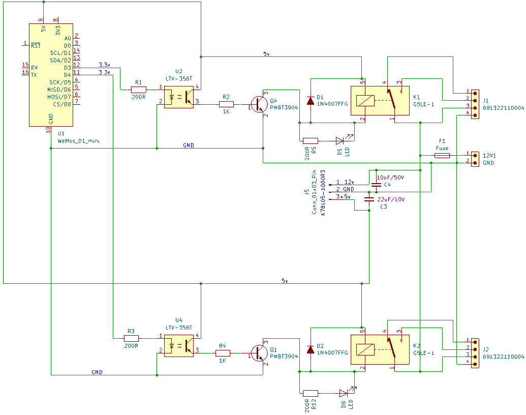 My first schematic of a 2-channel relay board - Electrical Engineering
