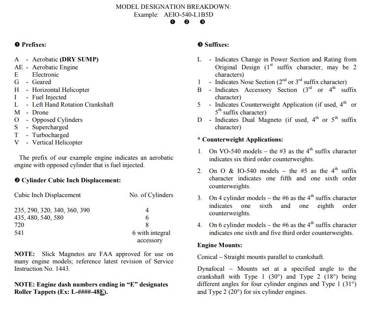 How can I decode engine number? Aviation Stack Exchange